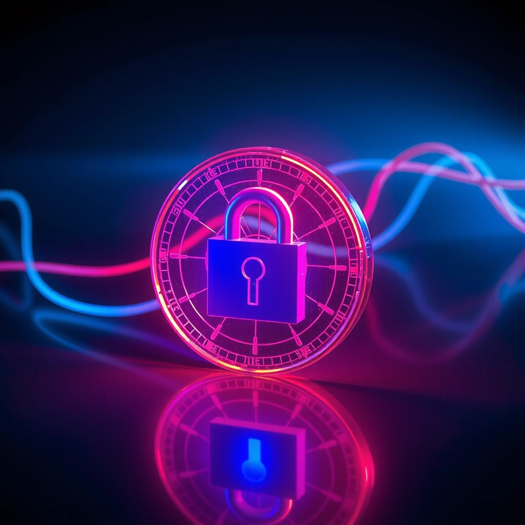 Data security visualization background